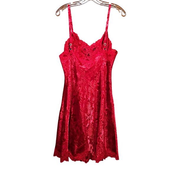 Victorias Secret Red Lace Nightgown L - Picture 2 of 9